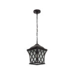 GLOBOSTAR® LINCOLN 01399 Vintage Κρεμαστό Φωτιστικό Οροφής με Ντουί 1 x E27 AC 220-240V IP20 - Καφέ & Διάφανο - Μ19 x Π19 x Υ20cm - Image 4