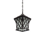 GLOBOSTAR® LINCOLN 01399 Vintage Κρεμαστό Φωτιστικό Οροφής με Ντουί 1 x E27 AC 220-240V IP20 - Καφέ & Διάφανο - Μ19 x Π19 x Υ20cm - Image 6