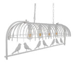 GLOBOSTAR® NEST 01403 Vintage Κρεμαστό Φωτιστικό Οροφής με Ντουί 4 x E27 AC 220-240V IP20 - Λευκό & Πράσινο - Μ103 x Π34 x Υ36.5cm - Image 6