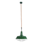 GLOBOSTAR® CRANE 01408 Vintage Κρεμαστό Φωτιστικό Οροφής με Ντουί 1 x E27 AC 220-240V IP20 - Πράσινο & Μπεζ - Μ36 x Π36 x Y31cm - Image 4
