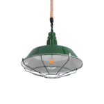 GLOBOSTAR® CRANE 01408 Vintage Κρεμαστό Φωτιστικό Οροφής με Ντουί 1 x E27 AC 220-240V IP20 - Πράσινο & Μπεζ - Μ36 x Π36 x Y31cm - Image 6