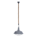 GLOBOSTAR® CRANE 01411 Vintage Κρεμαστό Φωτιστικό Οροφής με Ντουί 1 x E27 AC 220-240V IP20 - Γκρι & Μπεζ - Μ36 x Π36 x Y31cm - Image 4