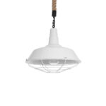 GLOBOSTAR® PUPPET 01412 Vintage Κρεμαστό Φωτιστικό Οροφής με Ντουί 1 x E27 AC 220-240V IP20 - Λευκό & Μπεζ - Μ36 x Π36 x Y31cm - Image 2