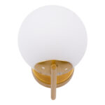 GLOBOSTAR® JADA 01426 Μοντέρνο Φωτιστικό Τοίχου - Απλίκα με Ντουί 1 x E27 AC 220-240V IP20 - Χρυσό & Λευκό - Μ15 x Π21.5 x Υ18cm - Image 6