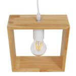 GLOBOSTAR® ELISE 01428 Μοντέρνο Κρεμαστό Φωτιστικό Οροφής με Ντουί 1 x E27 AC 220-240V IP20 - Μπεζ & Λευκό - Μ8 x Π8 x Υ23cm - Image 4