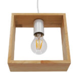 GLOBOSTAR® ELISE 01428 Μοντέρνο Κρεμαστό Φωτιστικό Οροφής με Ντουί 1 x E27 AC 220-240V IP20 - Μπεζ & Λευκό - Μ8 x Π8 x Υ23cm - Image 5