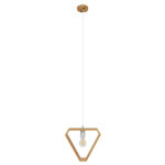 GLOBOSTAR® ELISE 01430 Μοντέρνο Κρεμαστό Φωτιστικό Οροφής με Ντουί 1 x E27 AC 220-240V IP20 - Μπεζ & Λευκό - Μ29 x Π8 x Υ28cm - Image 2