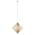 GLOBOSTAR® OCTAVE 01431 Μοντέρνο Κρεμαστό Φωτιστικό Οροφής με Ντουί 1 x E27 AC 220-240V IP20 - Μπεζ - Μ64 x Π64 x Y66cm - Image 4