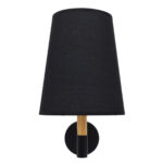 GLOBOSTAR® LYDFORD 01432 Μοντέρνο Φωτιστικό Τοίχου - Απλίκα με Ντουί 1 x E27 AC 220-240V IP20 - Μαύρο & Μπεζ - Μ20 x Π28 x Υ36cm - Image 5