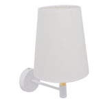 GLOBOSTAR® LYDFORD 01433 Μοντέρνο Φωτιστικό Τοίχου - Απλίκα με Ντουί 1 x E27 AC 220-240V IP20 - Λευκό & Μπέζ - Μ20 x Π28 x Υ36cm - Image 4