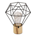GLOBOSTAR® ANTLER 01441 Μοντέρνο Επιτραπέζιο Φωτιστικό LED 2.2W 154lm 360° DC 5V IP20 Θερμό Λευκό 2700K - DIODE - Μαύρο & Μπεζ - Μ19 x Π19 x Υ23cm - 2 Χρόνια Εγγύηση - Image 4