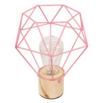 GLOBOSTAR® ANTLER 01442 Μοντέρνο Επιτραπέζιο Φωτιστικό LED 2.2W 154lm 360° DC 5V IP20 Θερμό Λευκό 2700K - DIODE - Ροζ & Μπεζ - Μ19 x Π19 x Υ23cm - 2 Χρόνια Εγγύηση - Image 6