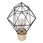 GLOBOSTAR® ANTLER 01443 Μοντέρνο Επιτραπέζιο Φωτιστικό LED 2.2W 154lm 360° DC 5V IP20 Θερμό Λευκό 2700K - DIODE - Μαύρο & Μπεζ - Μ19 x Π19 x Υ29cm - 2 Χρόνια Εγγύηση - Image 6