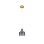 GLOBOSTAR® SEGRETO 01449 Vintage Κρεμαστό Φωτιστικό Οροφής με Ντουί 1 x E27 AC 220-240V IP20 - Γκρι & Χρυσό - Μ14 x Π14 x Υ18cm - Image 4