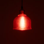 GLOBOSTAR® SEGRETO 01450 Vintage Κρεμαστό Φωτιστικό Οροφής με Ντουί 1 x E27 AC 220-240V IP20 - Κόκκινο & Χρυσό - Μ14 x Π14 x Υ18cm - Image 3