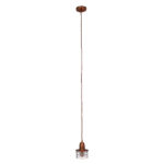 GLOBOSTAR® MANHATTAN 01453 Μοντέρνο Κρεμαστό Φωτιστικό Οροφής με Ντουί 1 x E27 AC 220-240V IP20 - Χάλκινο - Μ11 x Π11 x Υ14cm - Image 3