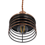 GLOBOSTAR® MANHATTAN 01453 Μοντέρνο Κρεμαστό Φωτιστικό Οροφής με Ντουί 1 x E27 AC 220-240V IP20 - Χάλκινο - Μ11 x Π11 x Υ14cm - Image 5
