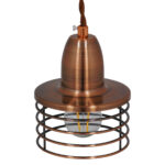 GLOBOSTAR® MANHATTAN 01453 Μοντέρνο Κρεμαστό Φωτιστικό Οροφής με Ντουί 1 x E27 AC 220-240V IP20 - Χάλκινο - Μ11 x Π11 x Υ14cm - Image 6