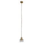GLOBOSTAR® MANHATTAN 01455 Μοντέρνο Κρεμαστό Φωτιστικό Οροφής με Ντουί 1 x E27 AC 220-240V IP20 - Μπρούτζινο - Μ11 x Π11 x Υ14cm - Image 4
