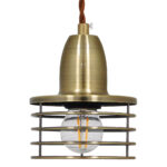 GLOBOSTAR® MANHATTAN 01455 Μοντέρνο Κρεμαστό Φωτιστικό Οροφής με Ντουί 1 x E27 AC 220-240V IP20 - Μπρούτζινο - Μ11 x Π11 x Υ14cm - Image 5