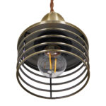 GLOBOSTAR® MANHATTAN 01455 Μοντέρνο Κρεμαστό Φωτιστικό Οροφής με Ντουί 1 x E27 AC 220-240V IP20 - Μπρούτζινο - Μ11 x Π11 x Υ14cm - Image 6