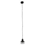 GLOBOSTAR® MANHATTAN 01456 Μοντέρνο Κρεμαστό Φωτιστικό Οροφής με Ντουί 1 x E27 AC 220-240V IP20 - Μαύρο - Μ11 x Π11 x Υ14cm - Image 4