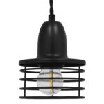 GLOBOSTAR® MANHATTAN 01456 Μοντέρνο Κρεμαστό Φωτιστικό Οροφής με Ντουί 1 x E27 AC 220-240V IP20 - Μαύρο - Μ11 x Π11 x Υ14cm - Image 5