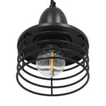 GLOBOSTAR® MANHATTAN 01456 Μοντέρνο Κρεμαστό Φωτιστικό Οροφής με Ντουί 1 x E27 AC 220-240V IP20 - Μαύρο - Μ11 x Π11 x Υ14cm - Image 6