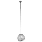 GLOBOSTAR® DIXAR 01460 Μοντέρνο Κρεμαστό Φωτιστικό Οροφής με Ντουί 1 x E27 AC 220-240V IP20 - Ασημί - Μ28 x Π28 x Υ40cm - Image 3