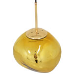 GLOBOSTAR® DIXAR 01462 Μοντέρνο Κρεμαστό Φωτιστικό Οροφής με Ντουί 1 x E27 AC 220-240V IP20 - Χρυσό Φιμέ - Μ28 x Π28 x Υ40cm - Image 4