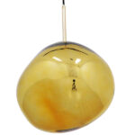GLOBOSTAR® DIXAR 01462 Μοντέρνο Κρεμαστό Φωτιστικό Οροφής με Ντουί 1 x E27 AC 220-240V IP20 - Χρυσό Φιμέ - Μ28 x Π28 x Υ40cm - Image 5