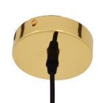 GLOBOSTAR® DIXAR 01462 Μοντέρνο Κρεμαστό Φωτιστικό Οροφής με Ντουί 1 x E27 AC 220-240V IP20 - Χρυσό Φιμέ - Μ28 x Π28 x Υ40cm - Image 6