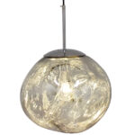 GLOBOSTAR® DIXAR 01464 Μοντέρνο Κρεμαστό Φωτιστικό Οροφής με Ντουί 1 x E27 AC 220-240V IP20 -Ασημί - Μ36 x Π36 x Υ45cm - Image 2
