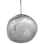 GLOBOSTAR® DIXAR 01464 Μοντέρνο Κρεμαστό Φωτιστικό Οροφής με Ντουί 1 x E27 AC 220-240V IP20 -Ασημί - Μ36 x Π36 x Υ45cm - Image 5