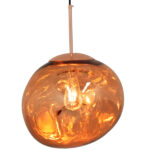 GLOBOSTAR® DIXAR 01465 Μοντέρνο Κρεμαστό Φωτιστικό Οροφής με Ντουί 1 x E27 AC 220-240V IP20 - Χάλκινο - Μ36 x Π36 x Υ45cm - Image 2