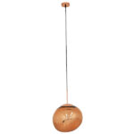 GLOBOSTAR® DIXAR 01465 Μοντέρνο Κρεμαστό Φωτιστικό Οροφής με Ντουί 1 x E27 AC 220-240V IP20 - Χάλκινο - Μ36 x Π36 x Υ45cm - Image 3