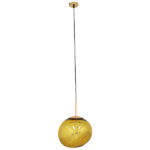GLOBOSTAR® DIXAR 01466 Μοντέρνο Κρεμαστό Φωτιστικό Οροφής με Ντουί 1 x E27 AC 220-240V IP20 - Χρυσό - Μ36 x Π36 x Υ45cm - Image 3