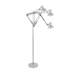 GLOBOSTAR® AUDREY 01469 Vintage Επιδαπέδιο Φωτιστικό με Ντουί 1 x E27 AC 220-240V IP20 - Ασημί - Μ15 x Π15 x Υ190cm - Image 4