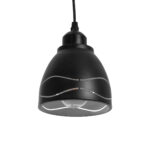 GLOBOSTAR® COOLIE 01477 Μοντέρνο Κρεμαστό Φωτιστικό Οροφής με Ντουί 1 x E27 AC 220-240V IP20 - Μαύρο & Ασημί - Μ12.5 x Π12.5 x Υ11.5cm - Image 6