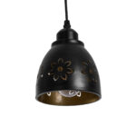 GLOBOSTAR® COOLIE 01479 Μοντέρνο Κρεμαστό Φωτιστικό Οροφής με Ντουί 1 x E27 AC 220-240V IP20 - Μαύρο & Χρυσό - Μ12.5 x Π12.5 x Υ11.5cm - Image 6
