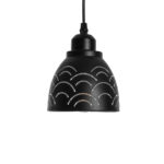 GLOBOSTAR® COOLIE 01482 Μοντέρνο Κρεμαστό Φωτιστικό Οροφής με Ντουί 1 x E27 AC 220-240V IP20 - Μαύρο & Ασημί - Μ12.5 x Π12.5 x Υ11.5cm - Image 5