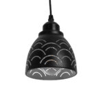 GLOBOSTAR® COOLIE 01482 Μοντέρνο Κρεμαστό Φωτιστικό Οροφής με Ντουί 1 x E27 AC 220-240V IP20 - Μαύρο & Ασημί - Μ12.5 x Π12.5 x Υ11.5cm - Image 6
