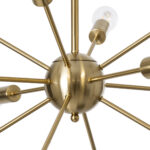 GLOBOSTAR® MILANO 01485 Μοντέρνο Φωτιστικό Οροφής με Ντουί 12 x E27 AC 220-240V IP20 - Χρυσό - Μ80 x Π80 x Υ80cm - Image 6