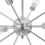GLOBOSTAR® MILANO 01487 Μοντέρνο Φωτιστικό Οροφής με Ντουί 12 x E27 AC 220-240V IP20 - Ασημί - Μ80 x Π80 x Υ80cm - Image 6