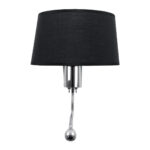 GLOBOSTAR® ELEGANT 01492 Μοντέρνο Φωτιστικό Τοίχου - Απλίκα Ξενοδοχείου Reading Light με Ντουί 1 x E27 LED 3W 360lm 36° AC 220-240V IP20 Θερμό Λευκό 2700K - Bridgelux COB Chip - Χρώμιο & Μαύρο - Μ26 x Π16.5 x Υ33cm - 2 Χρόνια Εγγύηση - Image 5
