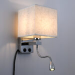 GLOBOSTAR® ELEGANT 01495 Μοντέρνο Φωτιστικό Τοίχου - Απλίκα Ξενοδοχείου Reading Light με Ντουί 1 x E27 LED 3W 360lm 36° AC 220-240V IP20 Θερμό Λευκό 2700K - Bridgelux COB Chip - Χρώμιο & Λευκό - Μ17 x Π21 x Υ43cm - 2 Χρόνια Εγγύηση - Image 3