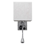 GLOBOSTAR® ELEGANT 01495 Μοντέρνο Φωτιστικό Τοίχου - Απλίκα Ξενοδοχείου Reading Light με Ντουί 1 x E27 LED 3W 360lm 36° AC 220-240V IP20 Θερμό Λευκό 2700K - Bridgelux COB Chip - Χρώμιο & Λευκό - Μ17 x Π21 x Υ43cm - 2 Χρόνια Εγγύηση - Image 5