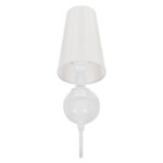 GLOBOSTAR® LAURA 01499 Μοντέρνο Φωτιστικό Τοίχου - Απλίκα με Ντουί 1 x E27 AC 220-240V IP20 - Λευκό - Μ21 x Π15 x Y48cm - Image 5