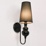 GLOBOSTAR® LAURA 01500 Μοντέρνο Φωτιστικό Τοίχου - Απλίκα με Ντουί 1 x E27 AC 220-240V IP20 - Μαύρο - Μ21 x Π15 x Y48cm - Image 3