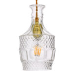 GLOBOSTAR® WHISKEY 01513 Vintage Κρεμαστό Φωτιστικό Οροφής με Ντουί 1 x E27 AC 220-240V IP20 - Διάφανο - Μ13 x Π13 x Υ22cm - Image 5